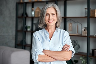 confident, smiling mature woman