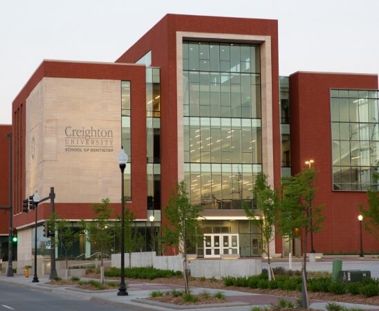 Outside view of dental school building