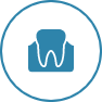 Animated tooth and gum tissue representing periodontal disease